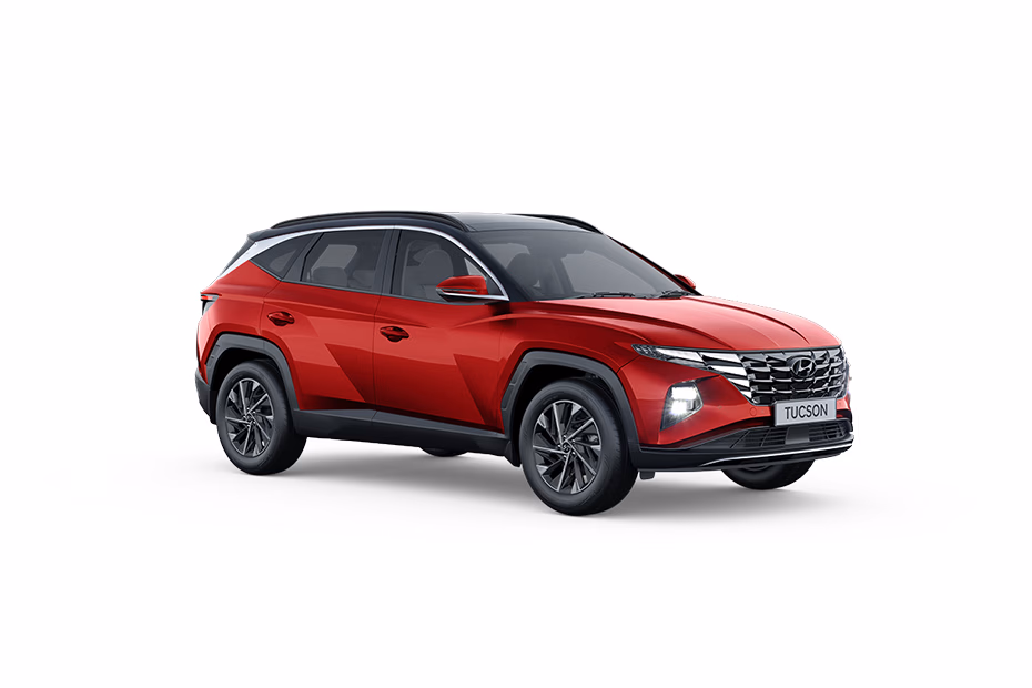 Hyundai Tucson in Fiery Red Dual Tone